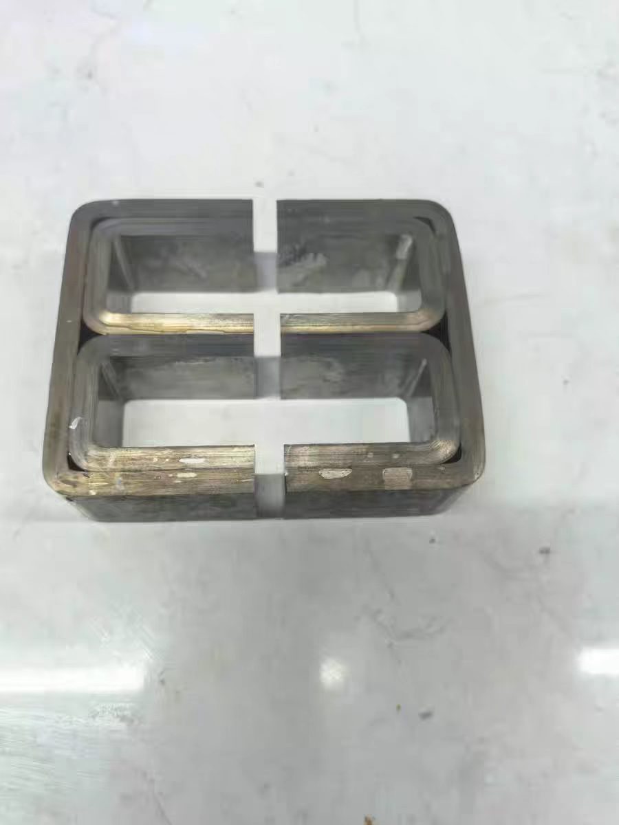 Amorphous E-core for airborne power magnetics